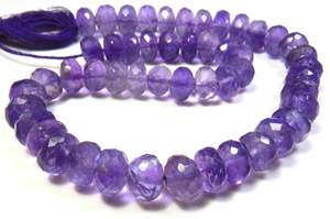 Cuentas facetadas de amatista brasileña de 7,5-8mm, 10 \ "hebra, piedra preciosa Rondelle púrpura Natural, piedras preciosas sueltas, amatista Natural 100% - Product Image 5