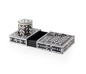 Wooden & <b>Mother</b> of Pearl Mabkhars Bakhoor Burner Black Color Superior Quality Religious Indian Incense Fragrance <b>Box</b> - Product Image 1
