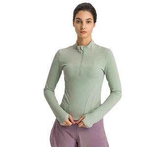 Haut technique respirant de haute qualité pour l'équitation, sous-vêtements techniques pour femmes, manches longues, demi-boutons - Product Image 5