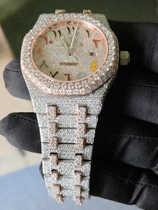 VVS Moissanite Diamond Alloy <b>Watch</b> Men Iced Luxury Business Hip-Hop Style Analog Dial Display Quartz Movement - Product Image 3