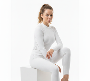 Daily Wear <b>Women</b> Sleeveless <b>Thermal</b> Suit White Colour Soft Stretch Warm Inner Layer Lightweight Smooth Fabric Comfortable Fit - Product Image 4