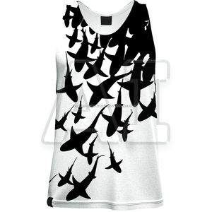 เสื้อกล้ามออกกำลังกายฟิตเนสของผู้ชายเสื้อกล้ามโอเวอร์ไซส์พิมพ์ซับลิเมชัน - Product Image 3