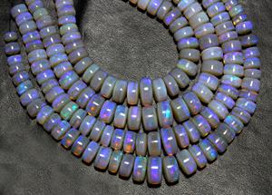 Cuentas de piedra lisa transparente de ópalo de fuego australiano natural forma redonda de 16 pulgadas - Product Image 3