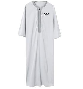 Vêtements islamiques pour hommes OEM, nouveau design Jubba Thobes Thobe, Kurta musulman pour hommes, Jalabiyas, Jalabiya marocaine, Jubba Thawb saoudien - Product Image 3
