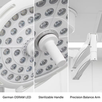 Lampe chirurgicale LED de plafond 160000 Lux, série 700, avec perles LED Cree, lampe d'opération sans ombre avec modes RGB et laparoscope