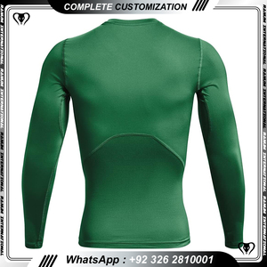 Customized Design Custom Printed Solid Knitted Wicking Rash Guards Men <b>Compression</b> <b>Shirt</b> - Product Image 6