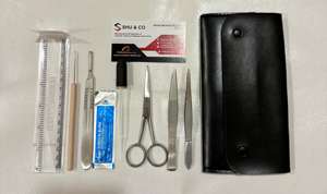 Kit de disección de estudiante de 8 piezas de acero inoxidable de alta calidad con bolsa de embalaje Kit de disección médica pinzas de tijera por Shu & Co - Product Image 2