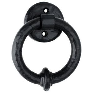 Modern Bold Herald <b>Black</b> Entry Pull Office Door Knocker Durable Decor <b>Accessory</b> for <b>Bedroom</b> with High-On-Sale Screw Installation - Product Image 1