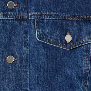 Veste en jean délavé bleu foncé pour hommes, vêtements d'extérieur en jean à coupe classique et élégante, design personnalisable, parfaite pour le streetwear de tous les jours - Product Image 6