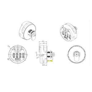 REAL 4 Dial Mechanical Locker Lock Zinc Alloy Panel for Cabinet Door and Mailbox <b>Security</b> - Product Image 3