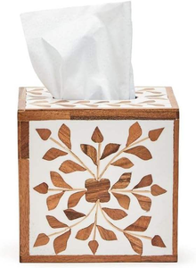 Boîte à mouchoirs en incrustation d'os de luxe faite à la main Nouveau design pour la maison et le bureau de l'hôtel exporté d'Inde par l'artisanat en croissant - Product Image 3