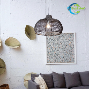 Illuminez votre espace avec élégance vietnamienne: LANTERNES DE CHANDELIERS EN BAMBOU DE ROTIN pour votre jardin de restaurant de maison - Product Image 4