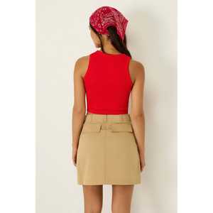 เสื้อครอปท็อปแบบลำลองไร้ตะเข็บ พร้อมโลโก้ด้านหน้า ความยาวสั้น - Product Image 5