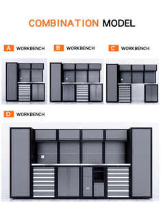 Gabinete de sistema de almacenamiento de herramientas de combinación multifuncional de reparación automática de alta resistencia para Taller, garaje con gabinete de piezas - Product Image 5
