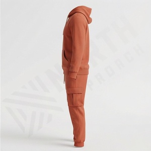 Survêtement d'hiver pour homme de qualité supérieure, sweat à capuche personnalisé, tissu 100% coton respirant, logo personnalisé, léger, taille élastique, pour la course à pied - Product Image 3