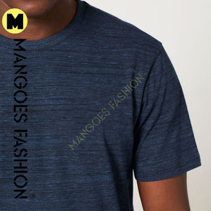 T-shirt formel homme en polyester/coton, le plus vendu, avec logo imprimé sur le devant, OEM, vente en gros, t-shirt lourd délavé et écologique - Product Image 3