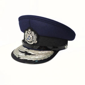 Sombreros de nuevo diseño para oficiales de la Marina en color blanco y negro con borlas doradas Sombreros duraderos con logotipo personalizado - Product Image 1