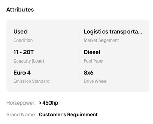 El mejor!! Camión Tractor de Carretera 6x4, Diésel, de Servicio Pesado, para Logística Comercial, Transporte de Mercancías y Contenedores - Product Image 6