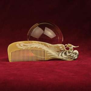 Peine de cuerno de búfalo ecológico hecho a mano, cepillo de pelo rústico de calidad Premium, peine de bolsillo antiestático, regalo del Día de la madre, artesanías naturales - Product Image 4