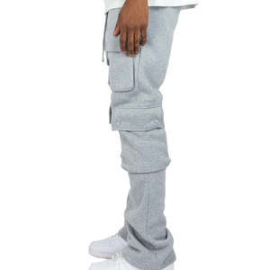 Pantalons pour hommes personnalisés décontractés avec ceinture élastique pantalons de survêtement évasés de haute qualité pantalons de sport pour hommes - Product Image 5