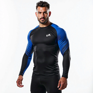 Protège-éruption personnalisé Full Sleeve sublimé pour MMA Jiu Jitsu personnalisé avec protection UV Compression Fit Kimono Style - Product Image 3