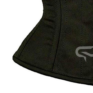 Corset court en coton noir à laçage serré - Product Image 5