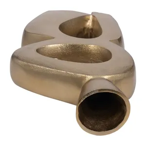 Olla de Metal hecha a mano real para escenario de compromiso y decoración de funciones jarrón decorativo de acero inoxidable florero Metalflower Zahid Exports - Product Image 4