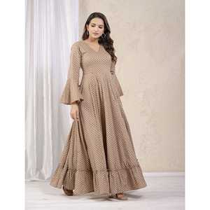 Robe longue décontractée en coton imprimé, respirante et élégante pour le quotidien, idéale pour les femmes de bureau, sexy, été, personnalisable, service ODM - Product Image 5