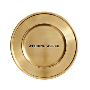 Assiette de présentation en métal faite à la main, vaisselle de table décorative pour événement, assiette de service classique, élégante et fantaisie en métal - Product Image 6