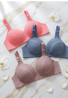 Soutien-gorge push-up à séchage rapide pour femme, bralette à bonnets couvrants, rayé, grande taille, avec pierres décoratives, collection 2026
