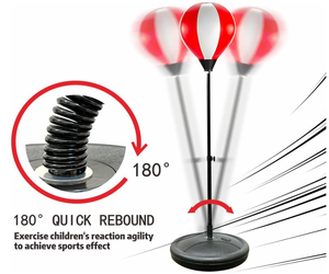 Support réglable et gants Sac de sable en cuir pour enfants 3-10 ans Garçons et filles Boxe Entraînement Reflex <span class=keywords><strong>Ball</strong></span> pour 3-10 ans - Product Image 3