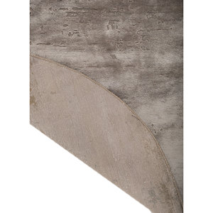 Tapis en laine et soie de bambou noué à la main Kavi's Beige Brown Hidden Esk-316(Fr)(Va) pour la maison, couleur unie, rectangulaire, pour couloir - Product Image 5