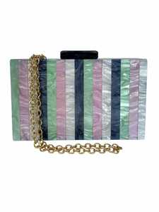 Sacs à main pochette de luxe en résine époxy multicolore fabriqués à la main soirée nuptiale dames pochette sac à bandoulière avec sac à main en résine de haute qualité - Product Image 6