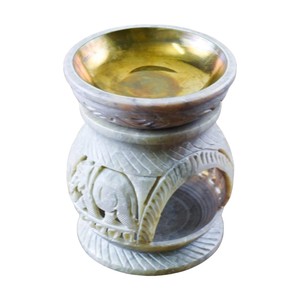 เครื่องพ่นละอองน้ำมันหอมระเหยแกะสลักหินสบู่ที่มีคุณภาพตั้งได้โคมไฟน้ำหอมกลิ่นช้าง - Product Image 3