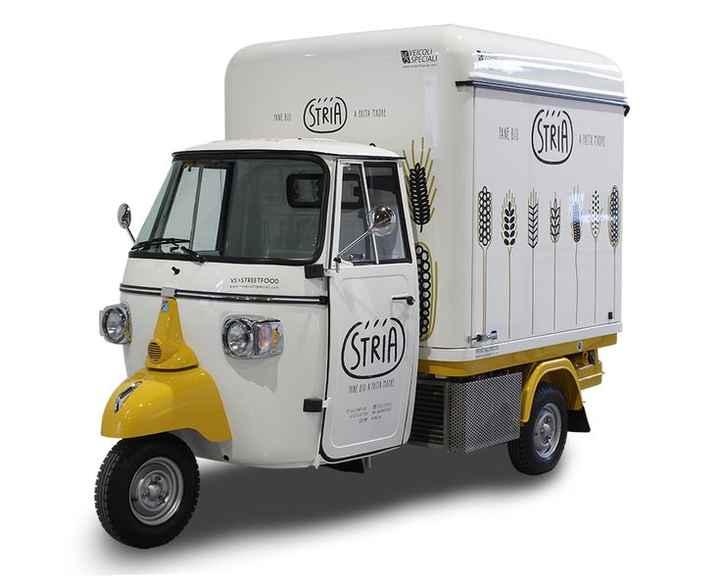 Electric 50 Mobile Open Body Tuk Tuk Food Truck Piaggio Ape for Passenger Use For Sale