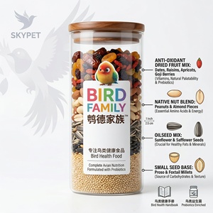 Alimento Premium para Loros, 6% Semillas de Flores, 4% Fresas Secas, Arándanos, Nueces y Avellanas, Mezcla para Aves Grandes, Semillas Probióticas para Aves - Product Image 4