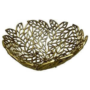 Frutero decorativo de hoja de aluminio dorado, centro de mesa de Metal hecho a mano, decoración de mesa, hogar, sala de estar, cocina, comedor, acento - Product Image 4