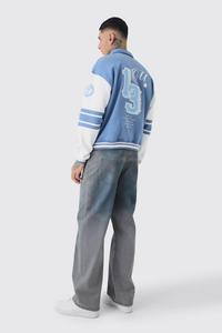 2024 hiver XL laine tissu Baseball veste haute qualité collège Letterman université brodé Streetwear pour hommes Stand - Product Image 5