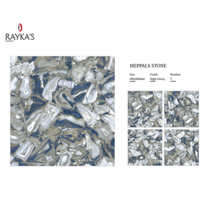 Diseño moderno 600*600mm azulejo de piso de porcelana de alto brillo para sala de estar baño pulido completo con acabado mate de 5mm de espesor - Product Image 5