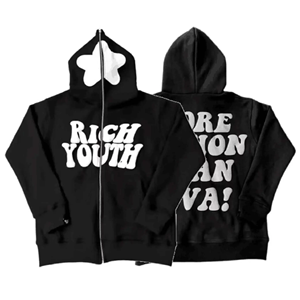 100% Cotton Fleece High Quality Customized Design Street Wear Zipper Unisex Men <b>Full</b> <b>Zip</b> <b>Up</b> <b>Hoodies</b> - Product Image 3