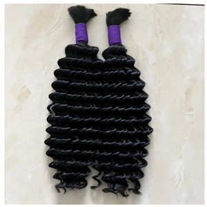 Hautement Recommandé Luxe Brésilien Remy Cheveux Extensions En Vrac De Marque De Luxe Long Bouclés Cheveux Humains En Gros - Product Image 5