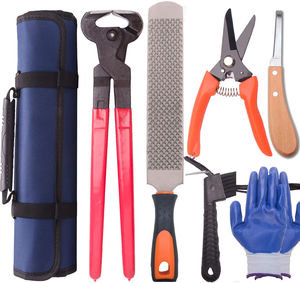 Kit d'outils de sabot de maréchal-ferrant professionnel de 7 pièces pour la coupe des sabots de cheval et l'utilisation vétérinaire équine - Product Image 5