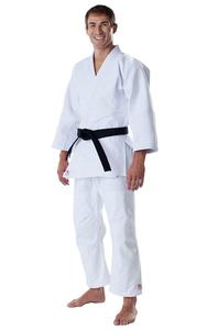Uniforme de Karate Unisex 100% Algodón, Alta Calidad, 350g, Blanco y Azul, Tallas para Adultos, Secado Rápido, Ligero, Ropa de Artes Marciales - Product Image 2