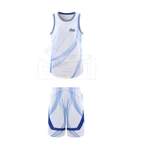 ชุดกีฬาสำหรับผู้ชายชุดกีฬาบาสเก็ตบอลชุดบาสเก็ตบอลพิมพ์ลายดีไซน์ตามสั่ง - Product Image 4
