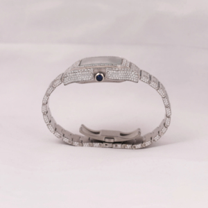 นาฬิกาสายสีโรสโกลด์ดีไซเนอร์หรูหราสำหรับผู้ชายประดับเพชรโมอิสอัญมณีทรงหลวมสไตล์คลาสสิก - Product Image 4