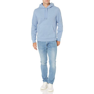 Sudadera con capucha de gran tamaño para hombre de lana de algodón 100% de alta calidad, ropa deportiva cálida de ganchillo para invierno, sudaderas con capucha en blanco teñidas lisas - Product Image 2