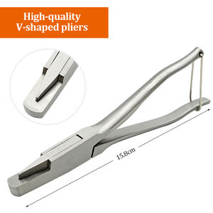 Pince à clipser en forme de V pour chèvres et bovins, pince en acier inoxydable, pince à poinçonner les oreilles, pince à encocher les oreilles de porc - Product Image 4