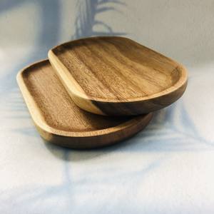 Plateau ovale en ACACIA naturel de haute qualité plateau de service à café et thé assiette décorative ustensiles de table de mariage fabriqués par VITRAPRO - Product Image 6