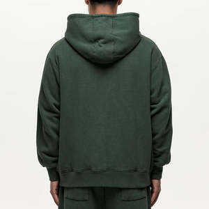 เสื้อฮู้ดดี้ผ้าฝ้าย 100% แบบใหม่ น้ำหนักมาก สั่งทำได้ ซิปแบบ OEM แฟชั่นคุณภาพสูง สกรีนโลโก้ตามสั่ง แขนยาว สำหรับผู้ชาย - Product Image 2