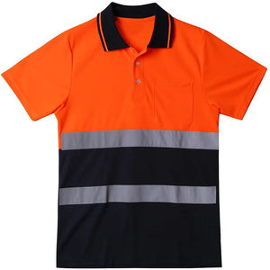 OEM Custom Made Breathable Construction Workwear <b>Hi</b> <b>Vis</b> Highway Safety <b>T</b>-<b>Shirts</b> Reflective Protective Design - Product Image 2